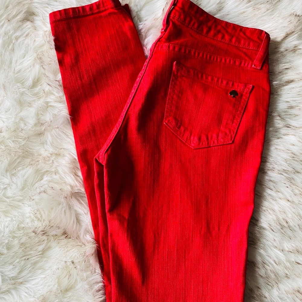 Kate Spade size 25 Broome Street skinny red jeans